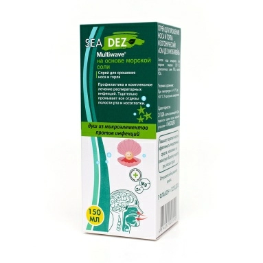 Спрей д/орош. носа и горла изотонический "SEA DEZ Multiwave" 150мл