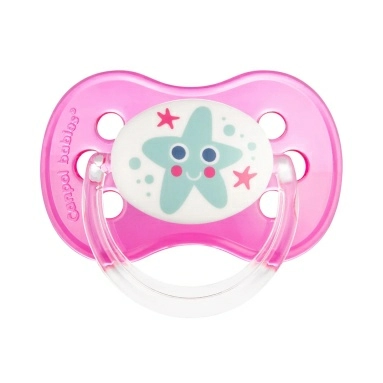 Сanpol babies Соска -пустышка латексная 6-18 мес, Арт.22/607_new (роз, зелен, голуб) 1 шт
