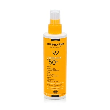 ISISPHARMA UVEBLOCK SPF 50+ Spray Спрей с очень высокой степенью защиты от солнечного излучения, 200 мл