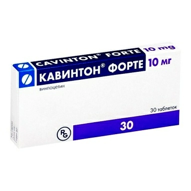 Кавинтон® форте таблетки 10мг №15х2