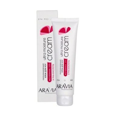ARAVIA Professional Ультраувлажняющий крем для ног Ultra Moisture Cream с мочевиной 15% и PHA-кислотами, 100 мл