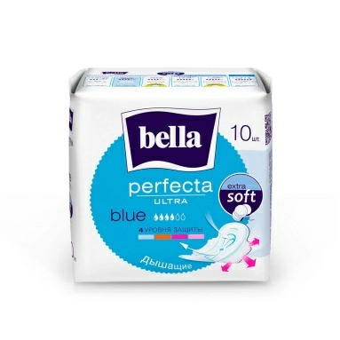 Bella perfecta Ultra blue Ультратонкие женские гигиенические впитывающие прокладки, 10 шт