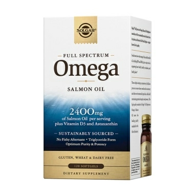 Solgar Омега-комплекс из дикого океанического лосося, БАД капсулы №120