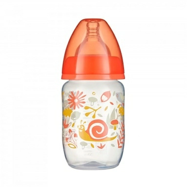 ПОМА Бутылочка пластик с широк горлом с мол силик соской с медл поток 0мес+ арт7010 180 мл 1 шт