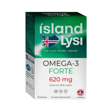 Lysi Омега-3 (620 мг) Форте, БАД капсулы №32