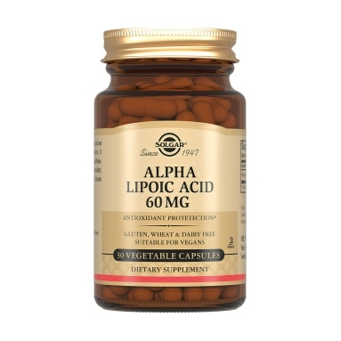 Solgar Альфа-липоевая кислота 60 мг, БАД капсулы №30