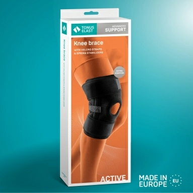 Бандаж ELAST 9903-01 LUX на коленный сустав (Черный)