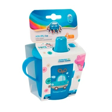 Canpol babies Поильник (непроливающий, с твердым носиком, "Toys" 9+, 250 мл) арт.31/200_blu
