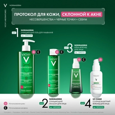VICHY Normaderm Гель интенсивно очищающий для лица и тела, 400 мл