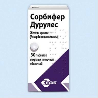 Сорбифер дурулес таблетки п/о 320мг/60мг №30 №1