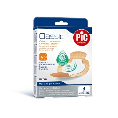 Пластырь Classic универсальный с антибактериальной подушечкой, для суставов мм: 100х120, № 4