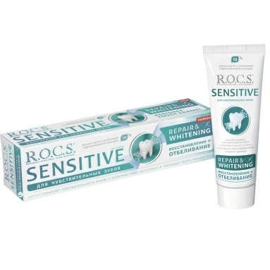 ROCS Sensitive Зубная паста "Восстановление и отбеливание" для чувств.зубов 94г