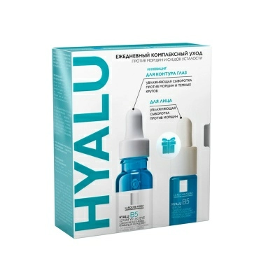 La Roche-Posay Набор Hyalu B5 (Сыворотка для контура глаз увлажняющая концентрированная против морщин, темных кругов и следов усталости 15мл + 
Сыворотка концентрированная увлажняющая против морщин 10мл (в подарок))