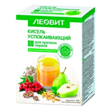 Кисель "Успокаивающий". Специализированный пищевой продукт диетического профилактического питания. 5 пакетов по 20 г. Упаковка 100 г