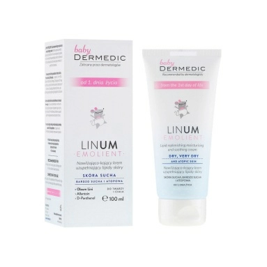 Dermedic EMOLIENT LINUM BABY увлажняюще-успок. крем попол.недостаток липидов в коже100 мл