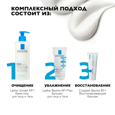 La Roche-Posay LIPIKAR AP+Max Бальзам тройного действия 75 мл