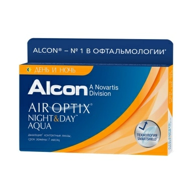 Линзы контактные мягкие: линзы AIR OPTIX Night&Day AQUA r8,4 -6.50, 1 штука