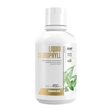 MAXLER БАД «Жидкий Хлорофилл» вкус: мята, жидкость 450 мл