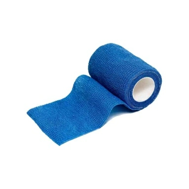 Бинт эластичный компрессионный когезивный нетканый 7,5смх4,5м (синий)