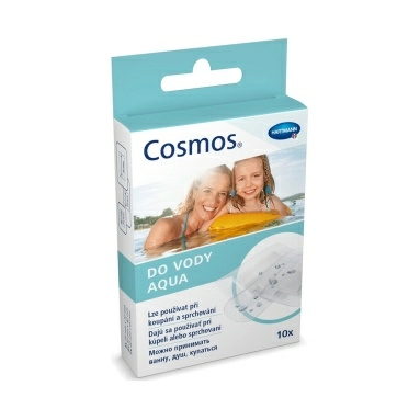 Пластырь Cosmos Aqua 10 шт:размер 3х4см-4шт, 4х6см-2 шт, 2,5х7,2см-4шт