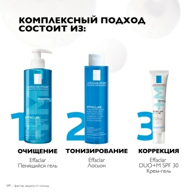 La Roche-Posay Effaclar DUO+ Крем-гель для лица корректирующий для проблемной кожи SPF30 (PPD10) 40 мл