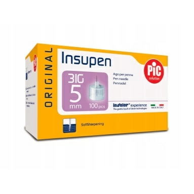 Иглы для шприц-ручки PIC solution INSUPEN ORIGINAL размер G31 (0,25мм х 5 мм) № 100
