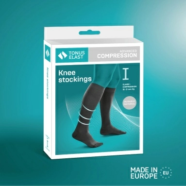 Гольфы компрессионные ELAST 0401 LUX с мыском I кк (18-21 mmHg) Карамель размер 4 Рост 2