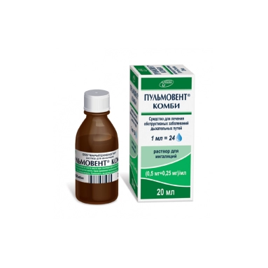 Пульмовент раствор для ингаляций 0,25мг/мл 20мл №1