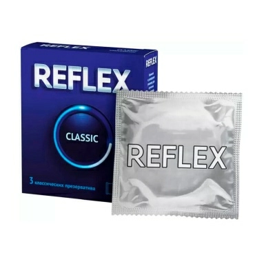 Презервативы Reflex Classic в смазке №3 из натурального латекса