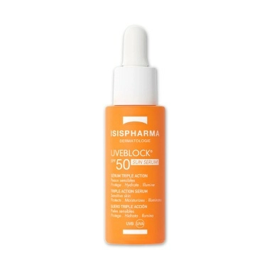 ISISPHARMA UVEBLOCK Sun Serum SPF 50 Сыворотка солнцезащитная увлажняющая с эффектом сияния, 28 мл