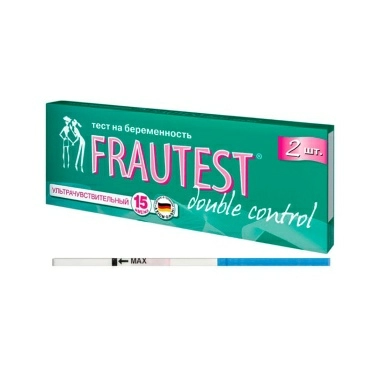 Тест-полоски для определения беременности FRAUTEST Double Control 2шт