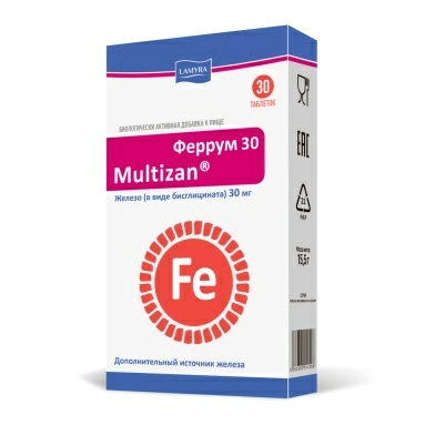 Multizan®Феррум 30, БАД таблетки №30