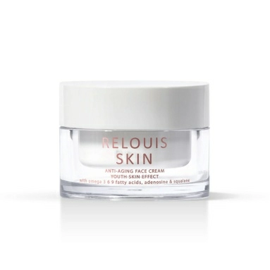 RELOUIS SKIN ANTI-AGE Крем для лица антивозрастной ЭФФЕКТ МОЛОДОЙ КОЖИ с омега 3 6 9 жирными кислотами,аденозином и скваланом,40 гр
