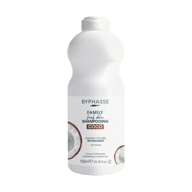 BYPHASSE Шампунь для волос FAMILY Кокос для окрашенных волос, 750 мл