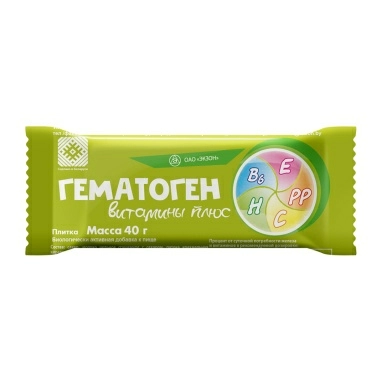 Гематоген витамины плюс 40 г