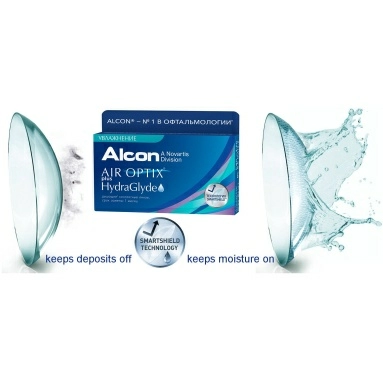 Линзы контактные мягкие: линзы AIR OPTIX plus HydraGlyde -5,5, 1 штука