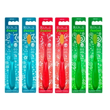 ROCS Зубная щетка Junior для детей от 6 до 12 лет, (мягкая)