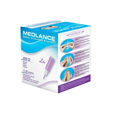 Ланцеты одноразовые Medlance Plus Lite №200 размер 25G*1.5 mm