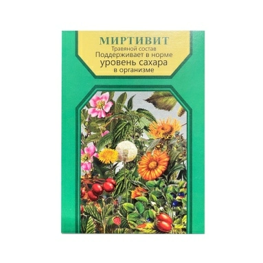 Миртивит травяной состав, БАД коробка 50г