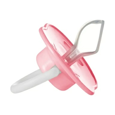 Bebaby Соска-пустышка силиконовая, ортодонтическая форма, в комплекте защитный колпачок, 0-6 мес (синий, розовый), арт.LM-9221/1