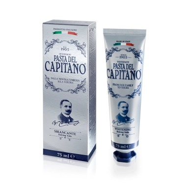 Pasta del Capitano Зубная паста отбеливающая с бикарбонатом натрия 1905/WHITENING BAKING SODA, 75 мл