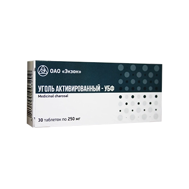 Уголь активированный - УБФ таблетки 250мг №10х3
