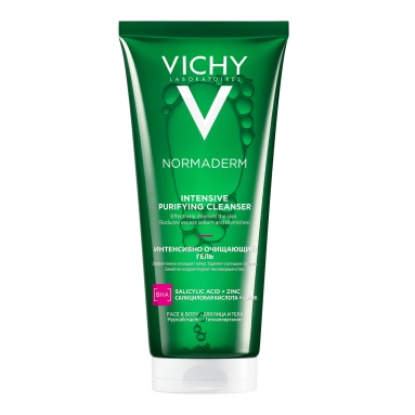 VICHY Normaderm Гель интенсивно очищающий для лица и тела, 200 мл