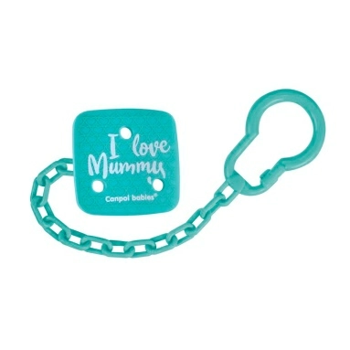 Canpol babies Клипса-держатель для пустышки "I Love Mummy" (квадратная), арт.2/434