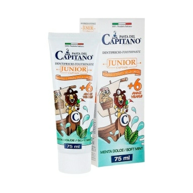 Pasta del Capitano Зубная паста детская JUNIOR 6+ Soft mint, 75 мл