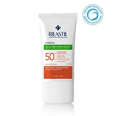 Rilastil ACNESTIL Себо-нормализующий солнцезащитный крем SPF 50+ 40 мл
