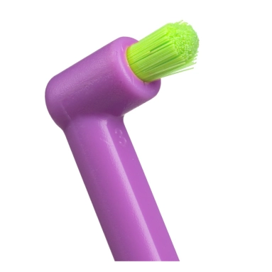 Revyline SM1000 Зубная щетка Монопучковая (фиолетовая с салатовой щетиной) 1 шт (6947)