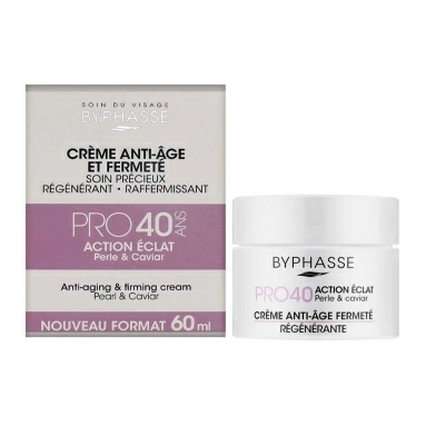 BYPHASSE Укрепляющий крем для лица PRO40 с экстр жемчуга и икры с антивозрастным эфектом, 60 мл