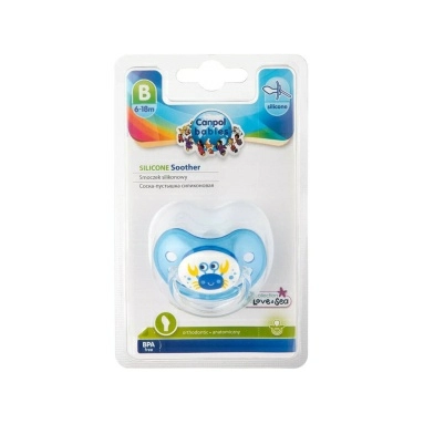 Canpol babies Пустышка-соска силиконовая (ортодонтическая 6-18 мес. 1шт.) 22/507