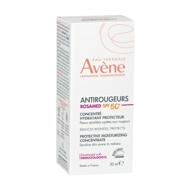 AVENE ANTIROUGEURS ROSAMED SPF 50+ Защитный увлажняющий концентрат для кожи, склонной к покраснениям 30 мл